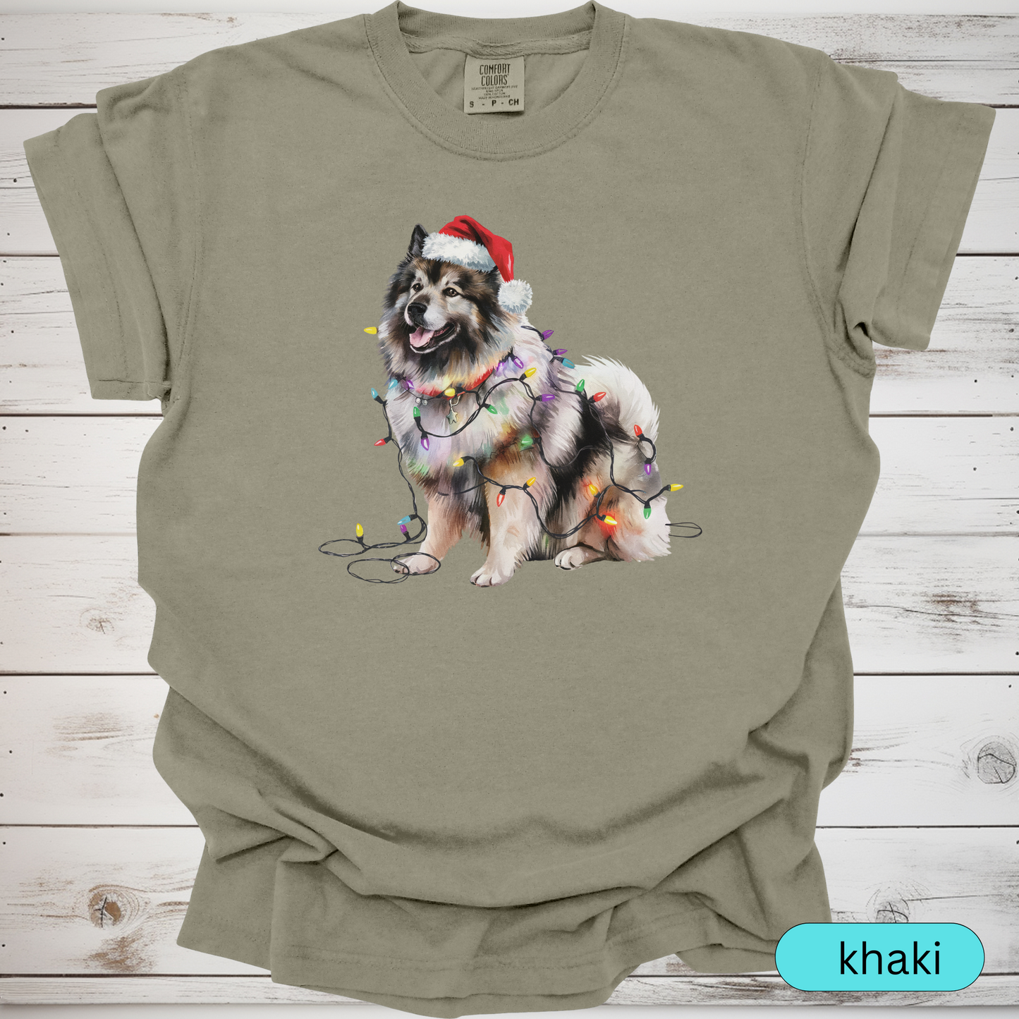 Christmas Keeshond Shirt, Christmas Lights Dog Shirt, Christmas Dog, Keeshond Mom Shirt, Gift for Dog Lover, Keeshond