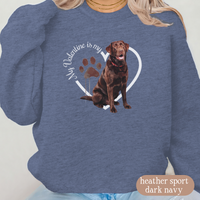 Load image into Gallery viewer, Valentine Chocolate Lab Sweatshirt, Chocolate Lab Mom, Valentine Heart Dog, Valentine Dog Sweatshirt, Gift for Dog Lover
