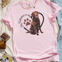 Load image into Gallery viewer, Valentine Chocolate Lab Shirt, Chocolate Lab Mom, Valentine Heart Dog, Valentine Dog Shirt, Gift for Dog Lover, Gift for Lab Lover
