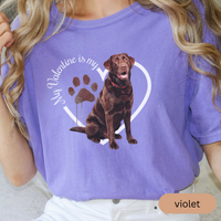 Load image into Gallery viewer, Valentine Chocolate Lab Shirt, Chocolate Lab Mom, Valentine Heart Dog, Valentine Dog Shirt, Gift for Dog Lover, Gift for Lab Lover
