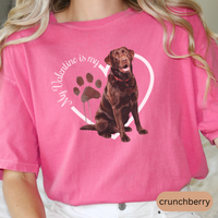 Load image into Gallery viewer, Valentine Chocolate Lab Shirt, Chocolate Lab Mom, Valentine Heart Dog, Valentine Dog Shirt, Gift for Dog Lover, Gift for Lab Lover
