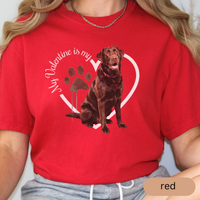 Load image into Gallery viewer, Valentine Chocolate Lab Shirt, Chocolate Lab Mom, Valentine Heart Dog, Valentine Dog Shirt, Gift for Dog Lover, Gift for Lab Lover
