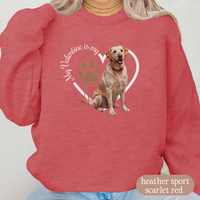 Load image into Gallery viewer, Valentine Yellow Lab Sweatshirt, Yellow Lab Mom, Valentine Heart Dog, Valentine Dog Sweatshirt, Gift For Dog Lover, Gift for Lab Lover
