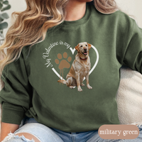 Load image into Gallery viewer, Valentine Yellow Lab Sweatshirt, Yellow Lab Mom, Valentine Heart Dog, Valentine Dog Sweatshirt, Gift For Dog Lover, Gift for Lab Lover
