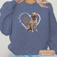 Load image into Gallery viewer, Valentine Yellow Lab Sweatshirt, Yellow Lab Mom, Valentine Heart Dog, Valentine Dog Sweatshirt, Gift For Dog Lover, Gift for Lab Lover
