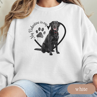 Load image into Gallery viewer, Valentine Black Lab Sweatshirt, Black Lab Mom, Valentine Heart Dog, Valentine Dog Sweatshirt, Gift For Dog Lover, Gift for Lab Lover
