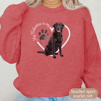 Load image into Gallery viewer, Valentine Black Lab Sweatshirt, Black Lab Mom, Valentine Heart Dog, Valentine Dog Sweatshirt, Gift For Dog Lover, Gift for Lab Lover
