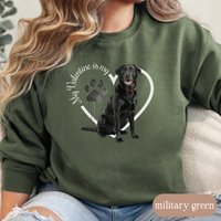 Load image into Gallery viewer, Valentine Black Lab Sweatshirt, Black Lab Mom, Valentine Heart Dog, Valentine Dog Sweatshirt, Gift For Dog Lover, Gift for Lab Lover
