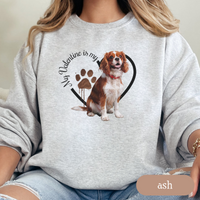 Load image into Gallery viewer, Valentine Cavalier King Charles Spaniel Sweatshirt, Cavalier Mom, Valentine Heart Dog, Valentine Dog Sweatshirt, Gift For Dog Lover
