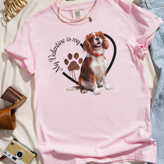 Valentine Cavalier King Charles Spaniel Shirt, Cavalier Mom, Cavalier Dad, Valentine Heart Dog, Valentine Dog Shirt, Gift for Dog Lover