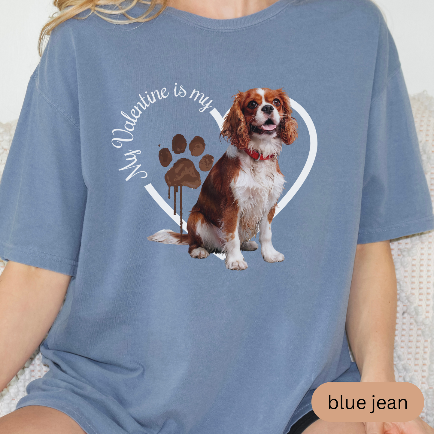 Valentine Cavalier King Charles Spaniel Shirt, Cavalier Mom, Cavalier Dad, Valentine Heart Dog, Valentine Dog Shirt, Gift for Dog Lover