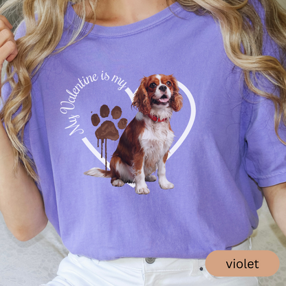 Valentine Cavalier King Charles Spaniel Shirt, Cavalier Mom, Cavalier Dad, Valentine Heart Dog, Valentine Dog Shirt, Gift for Dog Lover