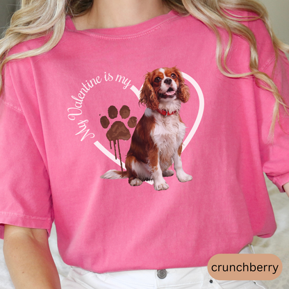 Valentine Cavalier King Charles Spaniel Shirt, Cavalier Mom, Cavalier Dad, Valentine Heart Dog, Valentine Dog Shirt, Gift for Dog Lover