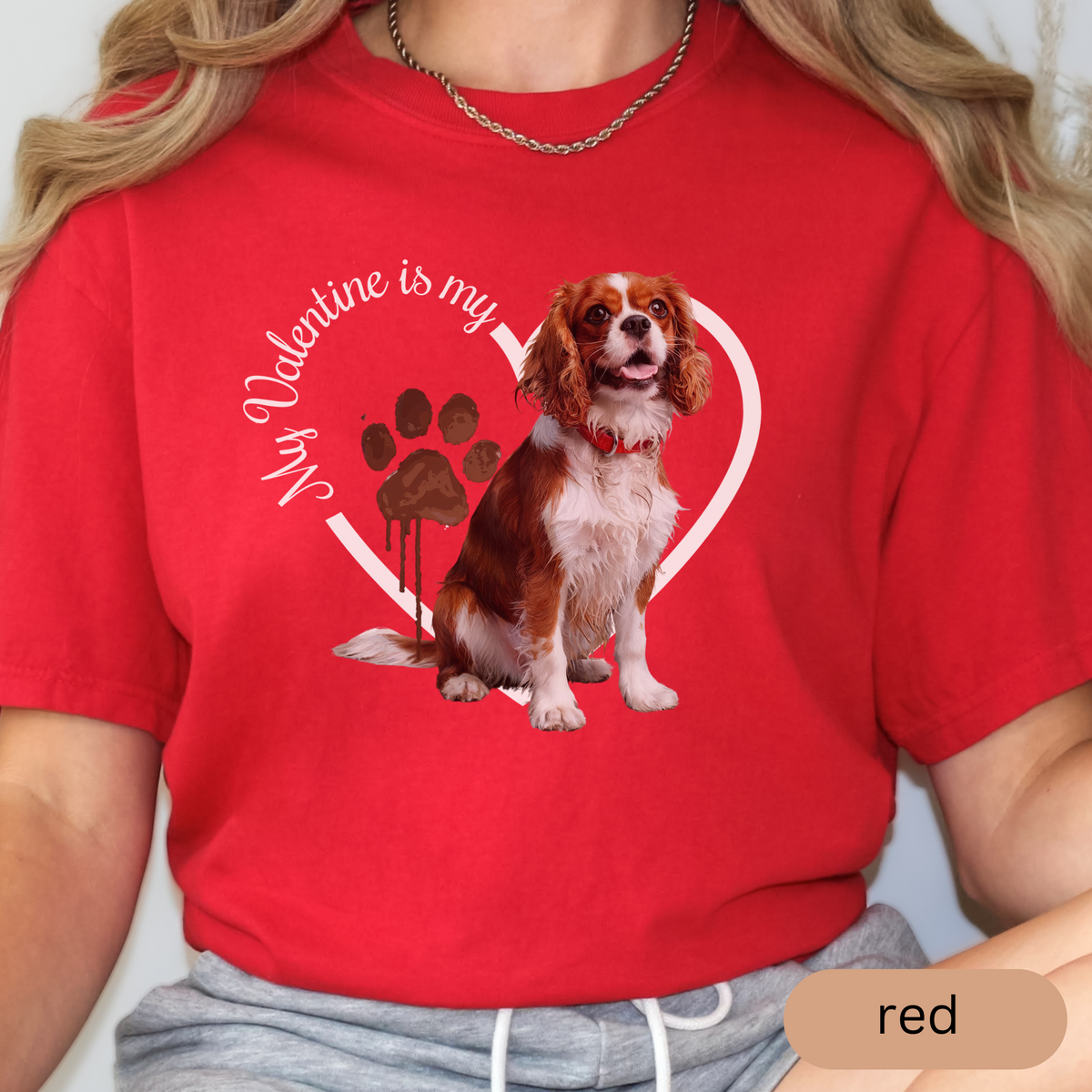 Valentine Cavalier King Charles Spaniel Shirt, Cavalier Mom, Cavalier Dad, Valentine Heart Dog, Valentine Dog Shirt, Gift for Dog Lover