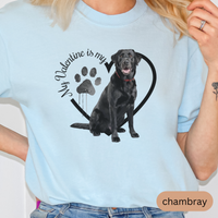 Load image into Gallery viewer, Valentine Black Lab Shirt, Black Lab Mom, Black Lab Dad, Valentine Heart Dog, Valentine Dog Shirt, Gift For Dog Lover, Black Lab Lover
