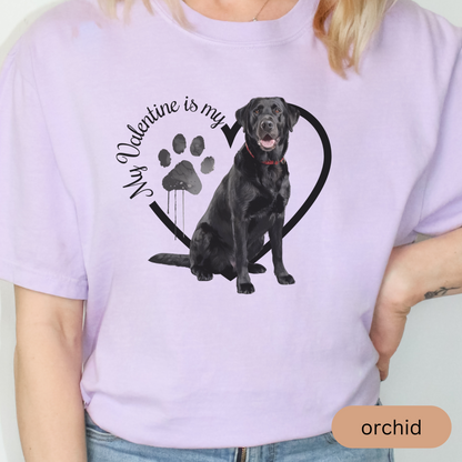 Valentine Black Lab Shirt, Black Lab Mom, Black Lab Dad, Valentine Heart Dog, Valentine Dog Shirt, Gift For Dog Lover, Black Lab Lover