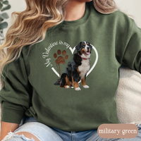 Load image into Gallery viewer, Valentine Bernese Mountain Dog Sweatshirt, Bernese Mountain Dog Mom, Valentine Heart Dog, Valentine Dog Sweatshirt, Gift for Dog Lover
