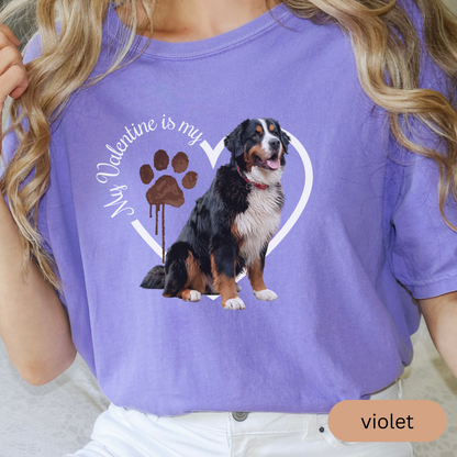 Valentine Bernese Mountain Dog Shirt, Bernese Mountain Dog Mom, Valentine Heart Dog, Valentine Dog Shirt, Gift for Dog Lover