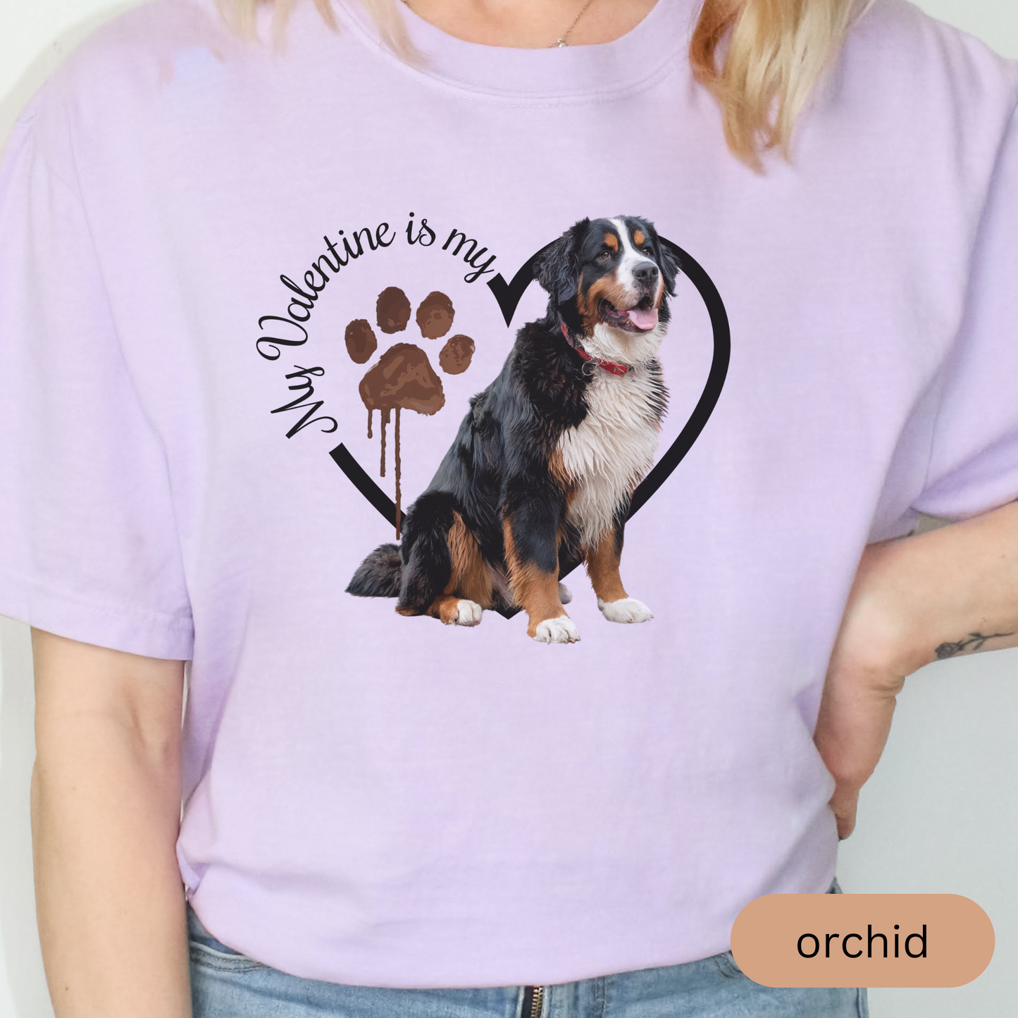 Valentine Bernese Mountain Dog Shirt, Bernese Mountain Dog Mom, Valentine Heart Dog, Valentine Dog Shirt, Gift for Dog Lover