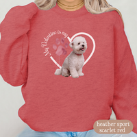 Load image into Gallery viewer, Valentine Bichon Frise Sweatshirt, Bichon Frise Mom, Valentine Heart Dog, Valentine Dog Sweatshirt, Gift for Dog Lover
