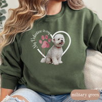 Load image into Gallery viewer, Valentine Bichon Frise Sweatshirt, Bichon Frise Mom, Valentine Heart Dog, Valentine Dog Sweatshirt, Gift for Dog Lover
