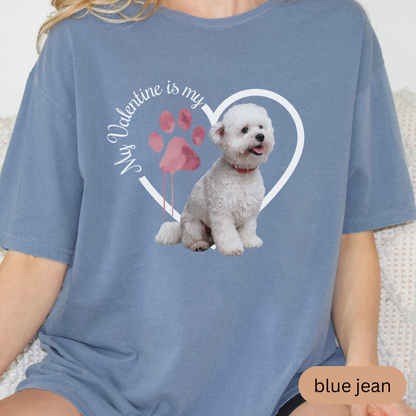 Valentine Bichon Frise Shirt, Bichon Frise Mom, Valentine Heart Dog, Valentine Dog Shirt, Gift for Dog Lover