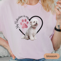 Load image into Gallery viewer, Valentine Bichon Frise Shirt, Bichon Frise Mom, Valentine Heart Dog, Valentine Dog Shirt, Gift for Dog Lover
