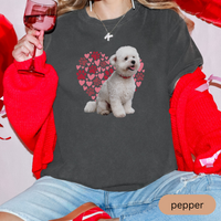 Load image into Gallery viewer, Heart Paw Print Bichon Frise Comfort Colors T-shirt, Unisex Tee, Dog Lover Shirt, Cute Animal Graphic Tee, Pet Owner Gift
