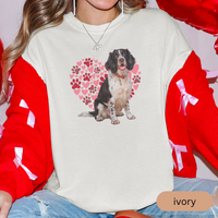 Load image into Gallery viewer, Heart Paw Print Springer Spaniel Comfort Colors T-shirt, Unisex Tee, Dog Lover Shirt, Cute Animal Graphic Tee, Pet Owner Gift
