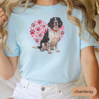 Load image into Gallery viewer, Heart Paw Print Springer Spaniel Comfort Colors T-shirt, Unisex Tee, Dog Lover Shirt, Cute Animal Graphic Tee, Pet Owner Gift
