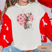 Load image into Gallery viewer, Heart Paw Print Chihuahua Comfort Colors T-shirt, Unisex Tee, Dog Lover Shirt, Cute Animal Graphic Tee, Pet Owner Gift
