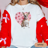 Load image into Gallery viewer, Heart Paw Print Chihuahua Comfort Colors T-shirt, Unisex Tee, Dog Lover Shirt, Cute Animal Graphic Tee, Pet Owner Gift
