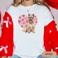 Load image into Gallery viewer, Heart Paw Print Cairn Terrier Comfort Colors T-shirt, Unisex Tee, Dog Lover Shirt, Cute Animal Graphic Tee, Pet Owner Gift
