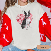 Load image into Gallery viewer, Heart Paw Print Boston Terrier Comfort Colors T-shirt, Unisex Tee, Dog Lover Shirt, Cute Animal Graphic Tee, Pet Owner Gift
