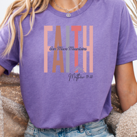 Load image into Gallery viewer, Faith Shirt, Faith Gift, Christian Shirts, Christian Gift, Love and Grace Shirt, Jesus, Matthew 17 20 verse shirt, Faith Can Move Mountains
