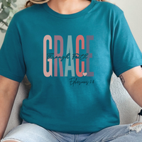Load image into Gallery viewer, Faith Shirt, Faith Gift, Christian Gift, Christian Shirts, Love and Grace Shirt, Jesus, Ephesians 2 8 verse shirt, Grace Through Faith
