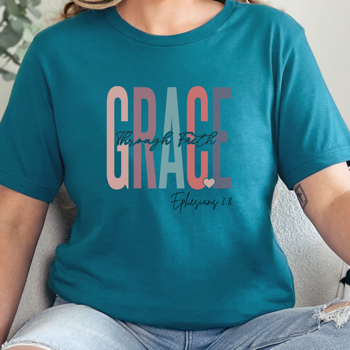 Faith Shirt, Faith Gift, Christian Gift, Christian Shirts, Love and Grace Shirt, Jesus, Ephesians 2 8 verse shirt, Grace Through Faith