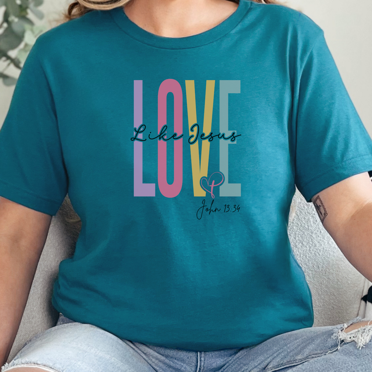 Christian Gift, Faith Gift, Christian Shirts, Faith Shirt, Love and Grace Shirt, Jesus, John 13 34 verse shirt, Love Like Jesus