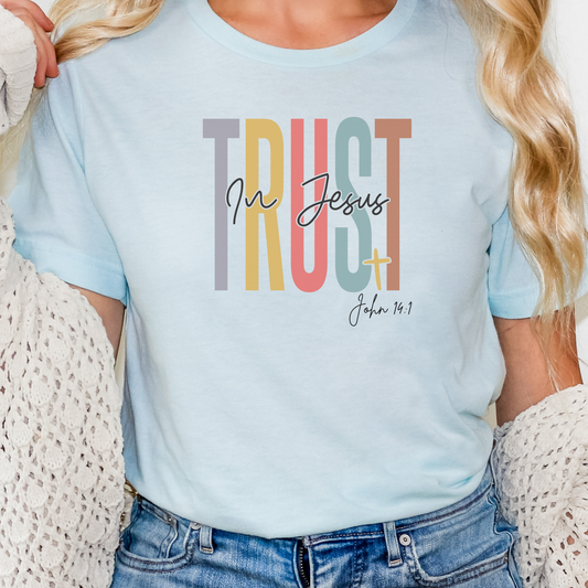Love and Grace Shirt, Faith Gift, Christian Shirts, Faith Shirt, Christian Gift, Jesus, John 14 1 verse shirt, Trust in Jesus