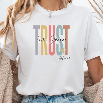 Love and Grace Shirt, Faith Gift, Christian Shirts, Faith Shirt, Christian Gift, Jesus, John 14 1 verse shirt, Trust in Jesus