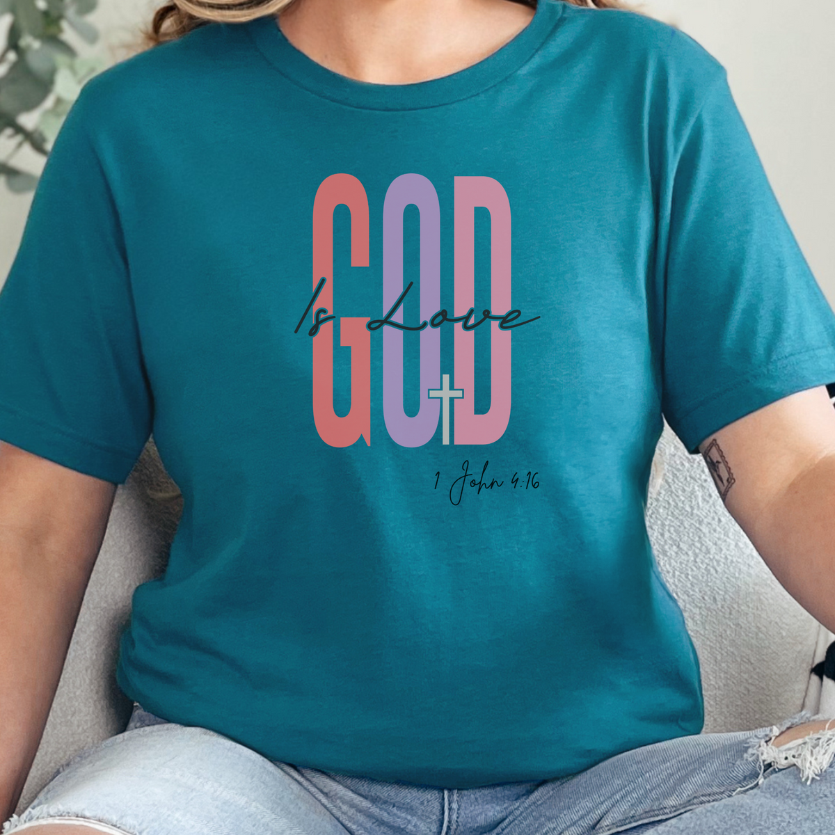 Faith Shirt, Christian Gift, Love and Grace Shirt, Faith Gift, Christian Shirts, Jesus, 1 John 4 16 verse shirt, God Is Love