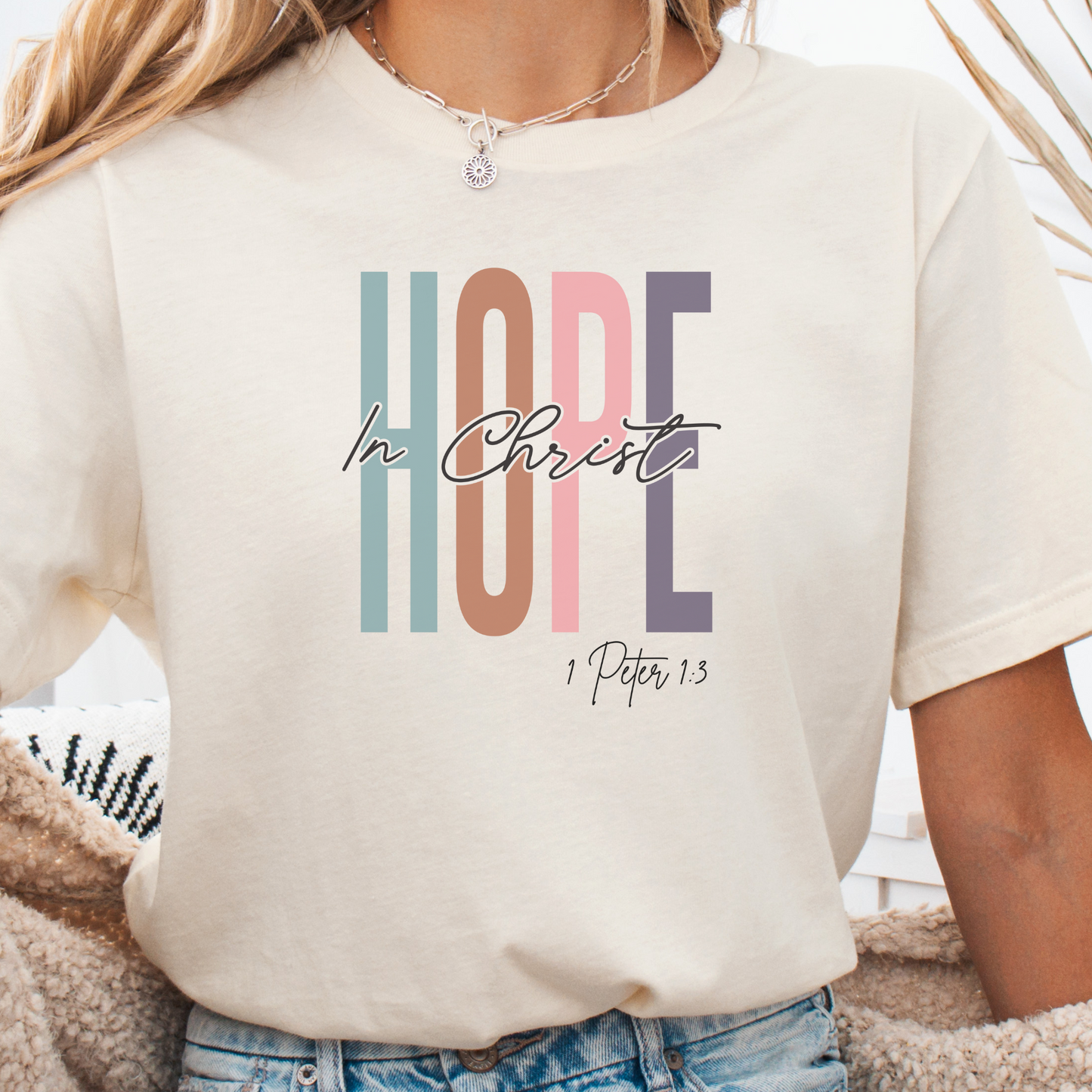 Faith Shirt, Christian Gift, Love and Grace Shirt, Jesus, Faith Gift, Christian Shirts, 1 Peter 1 3 verse shirt, Hope In Christ