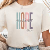 Load image into Gallery viewer, Faith Shirt, Christian Gift, Love and Grace Shirt, Jesus, Faith Gift, Christian Shirts, 1 Peter 1 3 verse shirt, Hope In Christ
