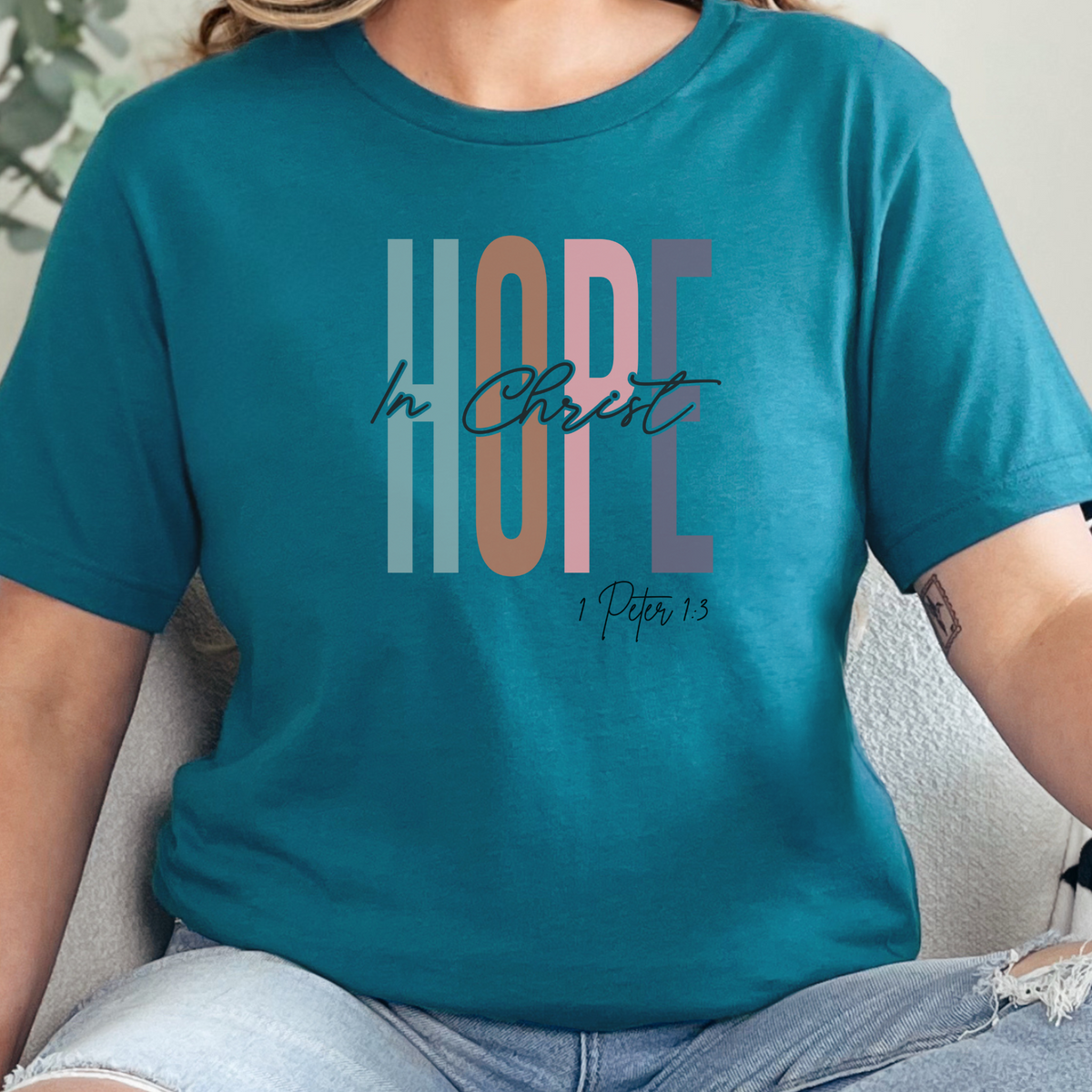 Faith Shirt, Christian Gift, Love and Grace Shirt, Jesus, Faith Gift, Christian Shirts, 1 Peter 1 3 verse shirt, Hope In Christ