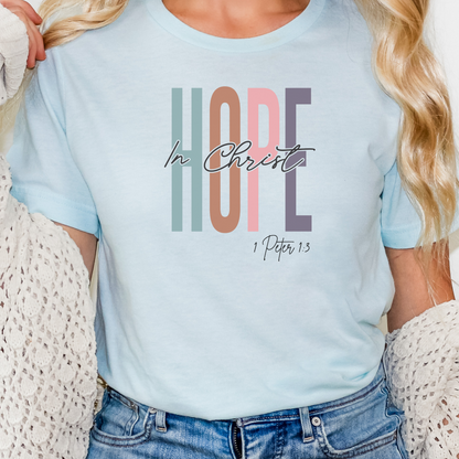 Faith Shirt, Christian Gift, Love and Grace Shirt, Jesus, Faith Gift, Christian Shirts, 1 Peter 1 3 verse shirt, Hope In Christ