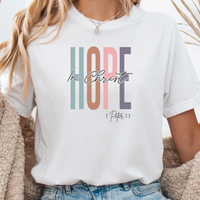 Load image into Gallery viewer, Faith Shirt, Christian Gift, Love and Grace Shirt, Jesus, Faith Gift, Christian Shirts, 1 Peter 1 3 verse shirt, Hope In Christ
