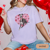 Load image into Gallery viewer, Heart Paw Print Greyhound Comfort Colors T-shirt, Unisex Tee, Dog Lover Shirt, Cute Animal Graphic Tee, Pet Owner Gift
