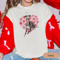 Load image into Gallery viewer, Heart Paw Print Greyhound Comfort Colors T-shirt, Unisex Tee, Dog Lover Shirt, Cute Animal Graphic Tee, Pet Owner Gift
