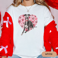 Load image into Gallery viewer, Heart Paw Print Greyhound Comfort Colors T-shirt, Unisex Tee, Dog Lover Shirt, Cute Animal Graphic Tee, Pet Owner Gift
