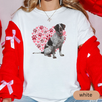 Load image into Gallery viewer, Heart Paw Print English Pointer Comfort Colors T-shirt, Unisex Tee, Dog Lover Shirt, Cute Animal Graphic Tee, Pet Owner Gift
